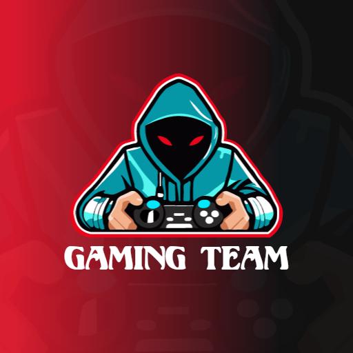 Bold Red and Black Esports Gaming Team Logo Template