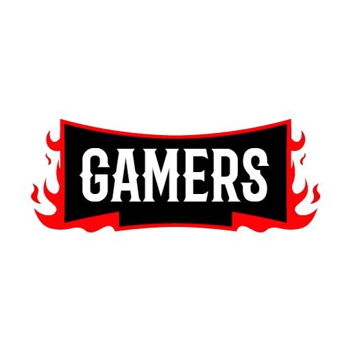 Bold Red and Black Graphic Design for Gaming Logo Template