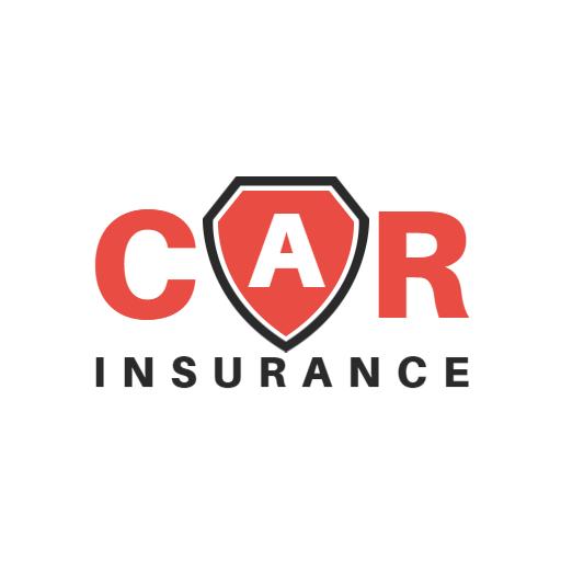 Bold Red and Black Shield Design for Car Insurance Logo Template