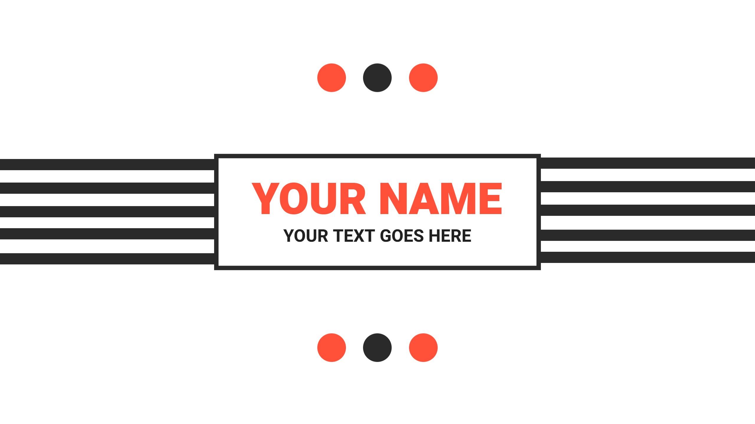Bold Red and Black Stripes with Custom Text YouTube Banner Template