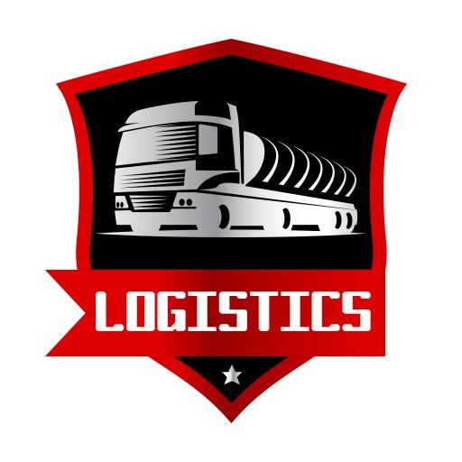 Bold Red and Black Truck Representing Logistics Industry Logo Template