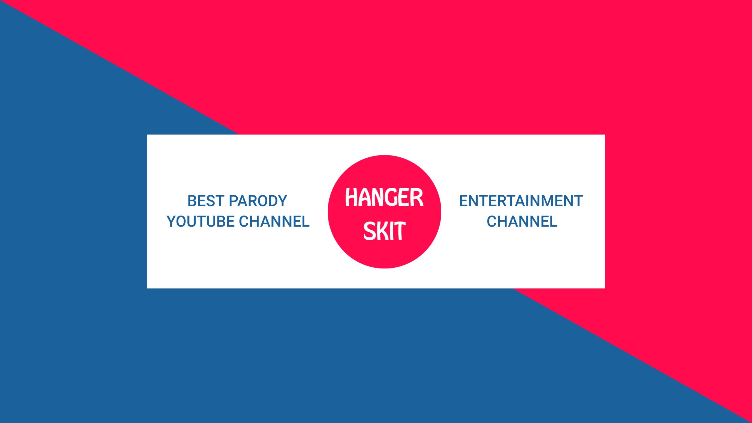Bold Red and Blue Promotional Banner for YouTube Channel Template
