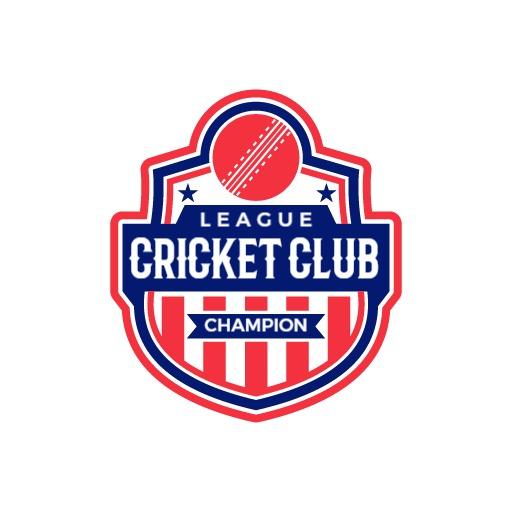 Bold Red and Blue Shield Design for Cricket Team Logo Template