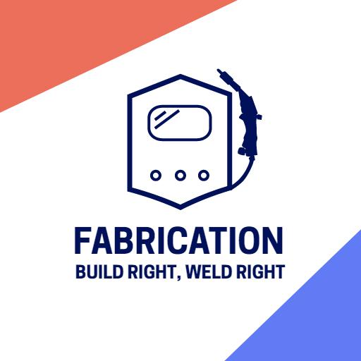 Bold Red and Blue Shield Design for Welding Services Logo Template