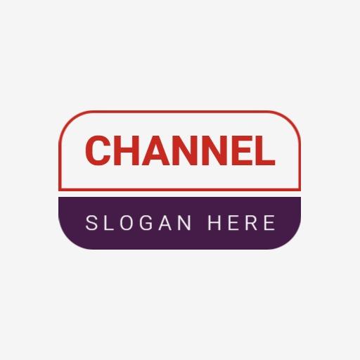 Bold Red and Purple Theme for Engaging YouTube Channel Logo Template