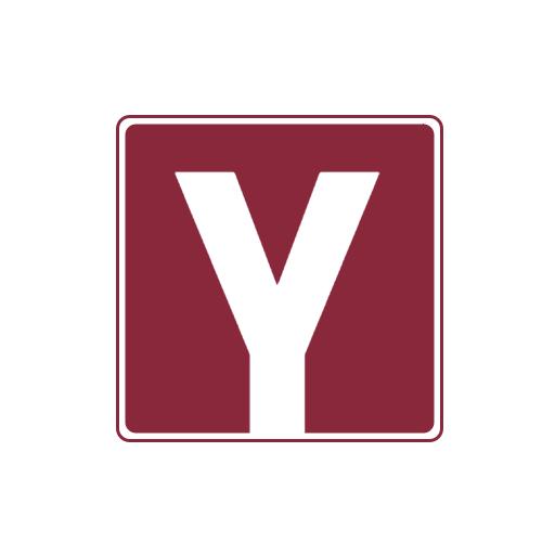 Bold Red and White Letter Y Design for Alphabet Logo Template