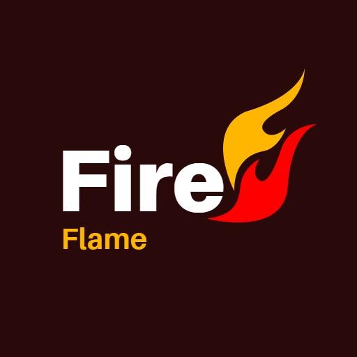Bold Red and Yellow Flames Signifying Fire and Passion Logo Template