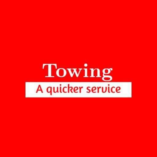 Bold Red Background Highlighting Efficient Towing Services Logo Template