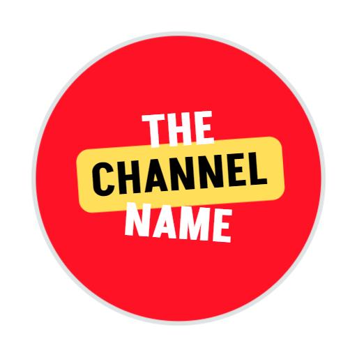 Bold Red Background Highlighting YouTube Channel Name Logo Template