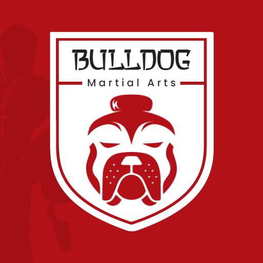 Bold Red Bulldog Design for Martial Arts Inspiration Logo Template