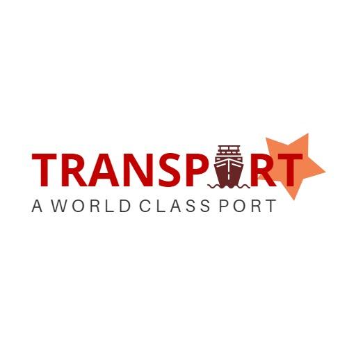Bold Red Cargo Ship Logo Representing Transportation Services Logo Template