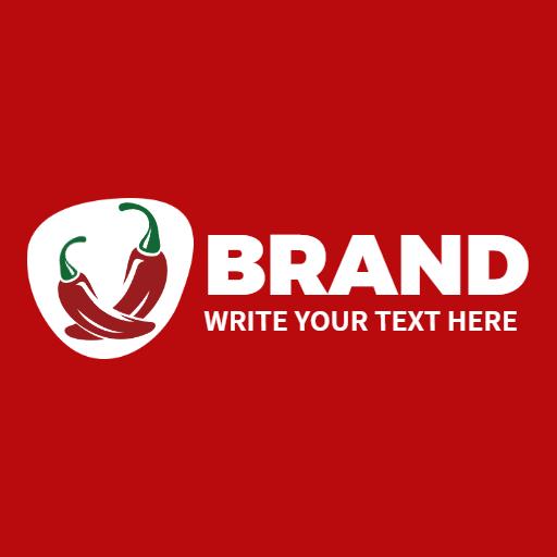 Bold Red Chili Peppers Illustrating Spices Logo Template