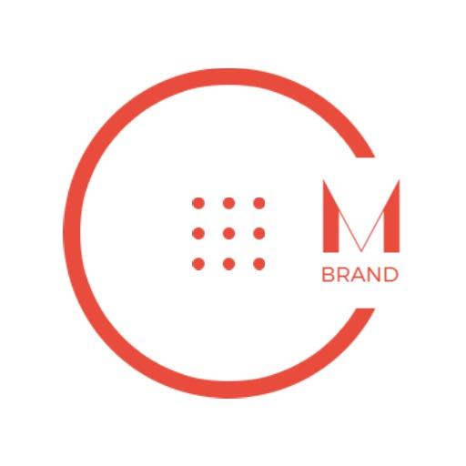 Bold Red Circular Design Showcasing Modern Branding Logo Template