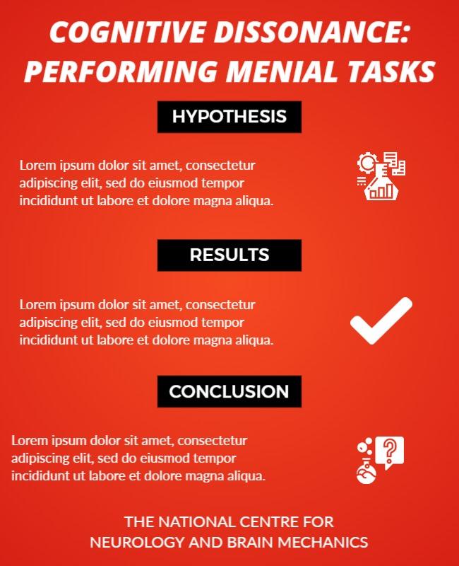 Bold Red Cognitive Dissonance Research Presentation Poster Template