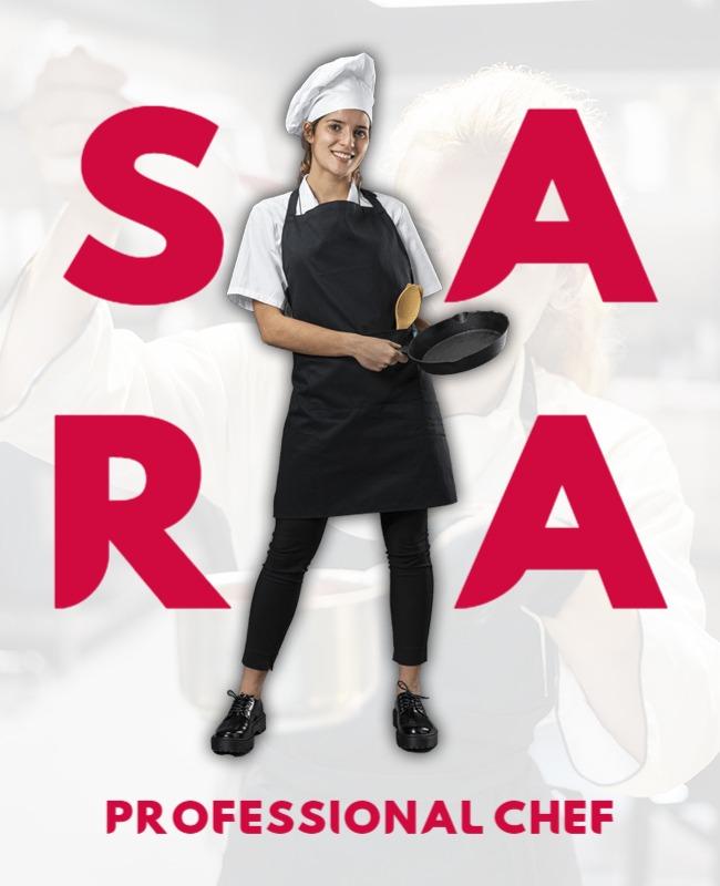 Bold Red Culinary Professional Chef Poster Template