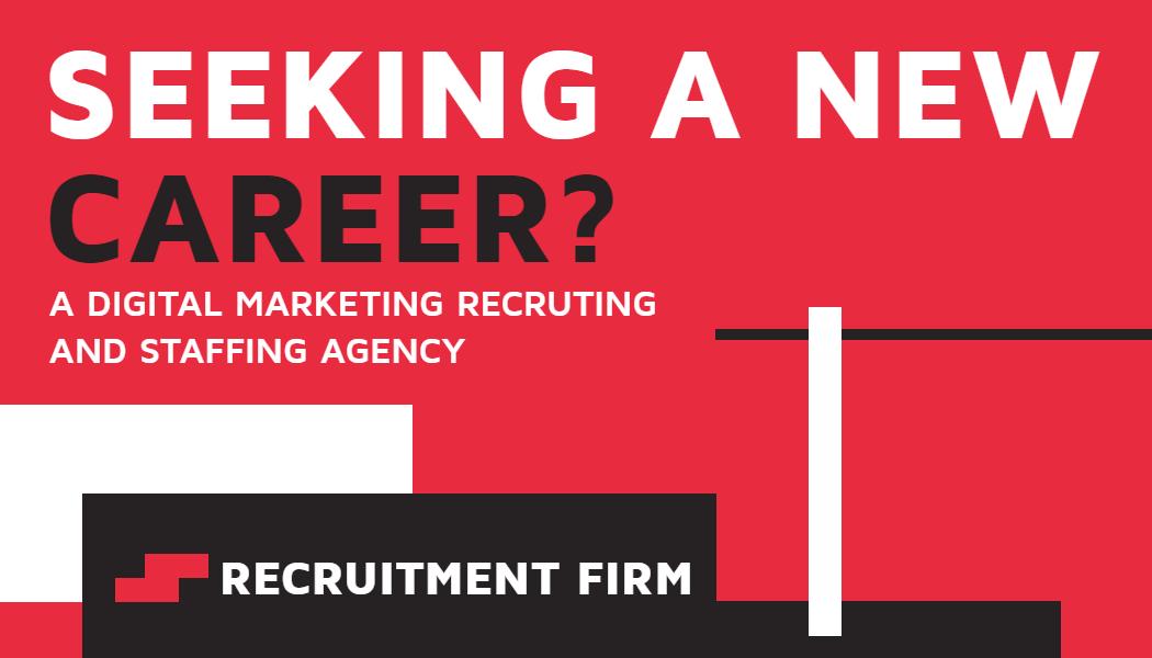 Bold Red Digital Marketing Recruitment Visiting Card Template