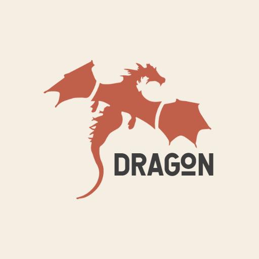 Bold Red Dragon Design Symbolizing Fantasy Adventure Logo Template