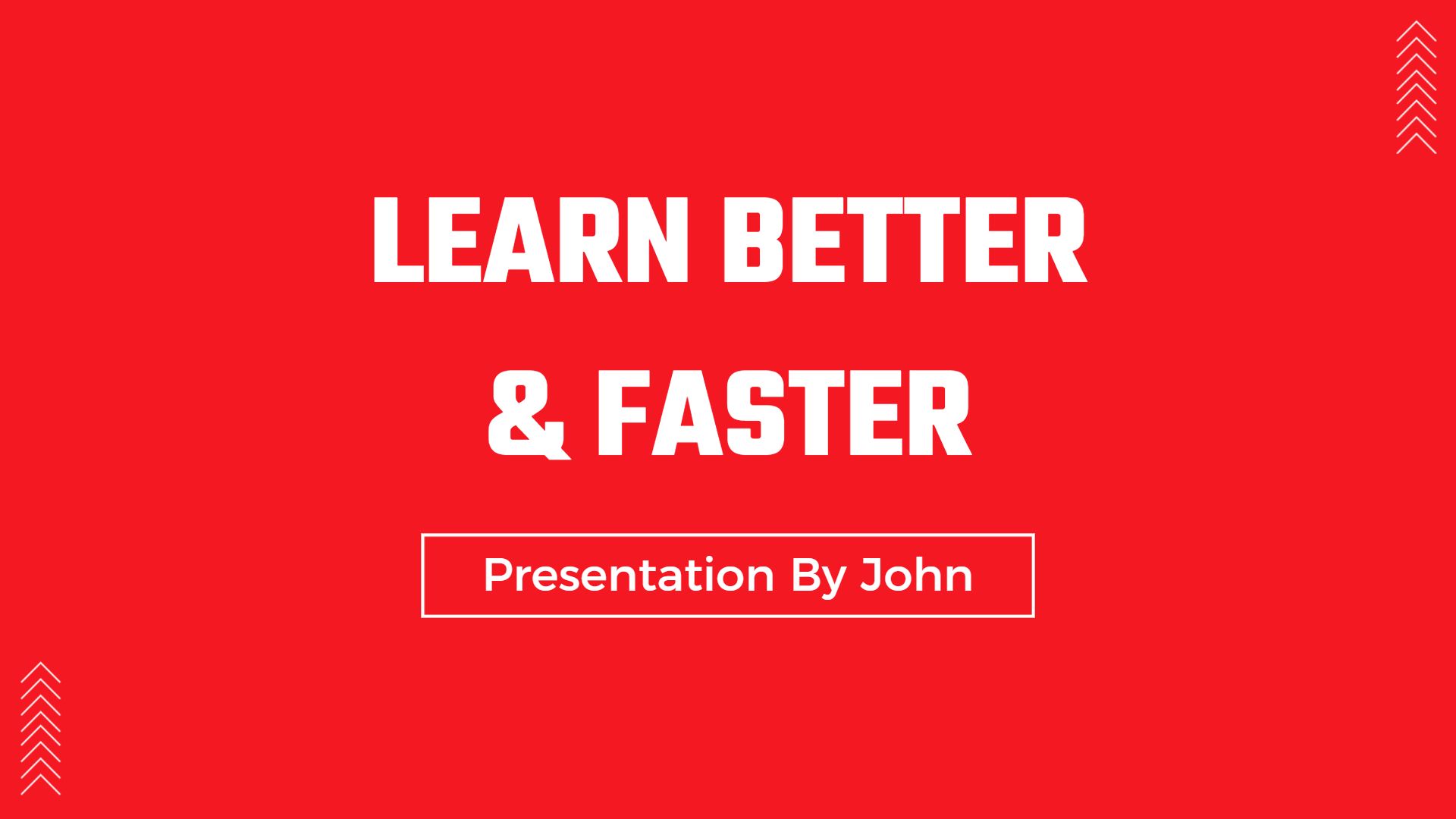Bold Red Education Insights Learning Experience Presentation Template