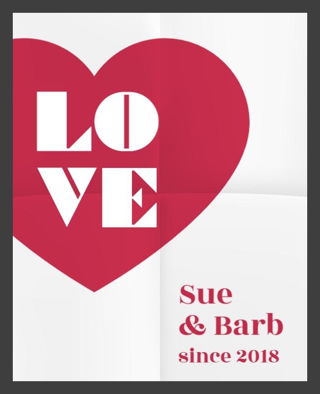Bold Red Heart Love Celebration Poster Template
