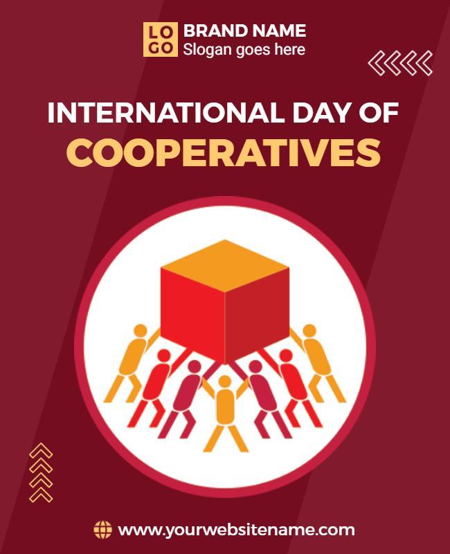 Bold Red International Day of Cooperatives Poster Template