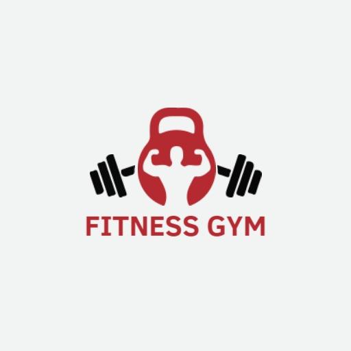 Bold Red Kettlebell Design for Dynamic Fitness Logo Template