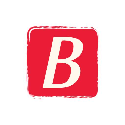 Bold Red Letter B Design for Educational Alphabet Logo Template