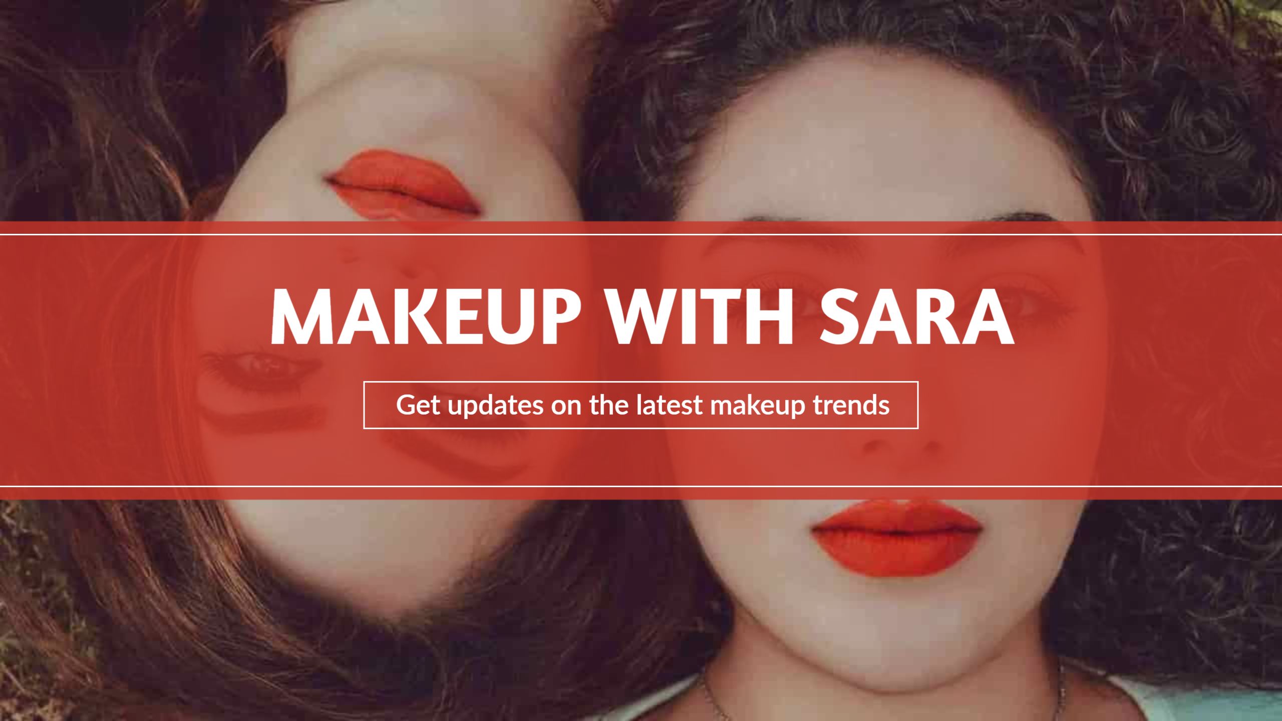 Bold Red Lips and Glam Makeup Trends YouTube Banner Template