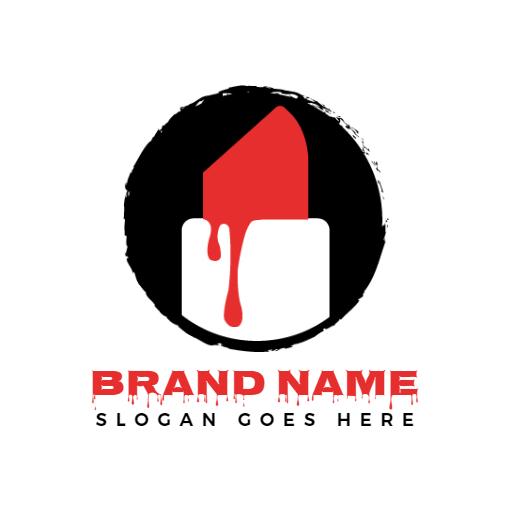Bold Red Lipstick Design for Beauty and Makeup Logo Template