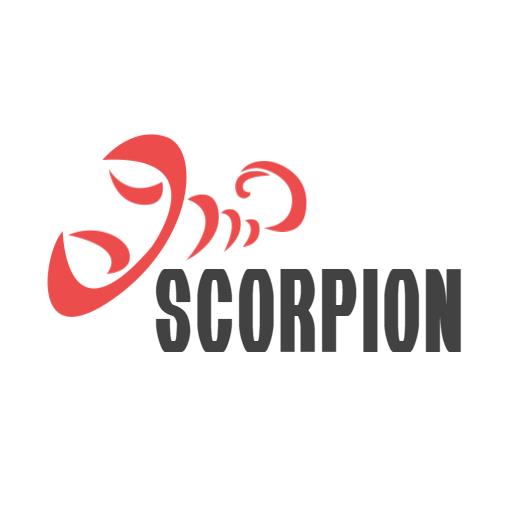 Bold Red Scorpion Design Representing Strength and Power Logo Template