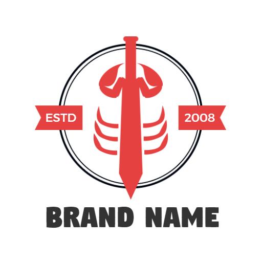 Bold Red Scorpion Design Symbolizing Strength and Protection Logo Template