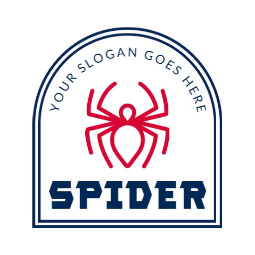 Bold Red Spider Design Symbolizing Business Innovation Logo Template
