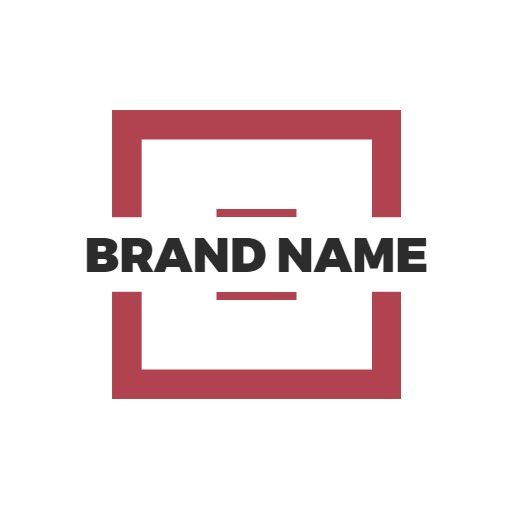 Bold Red Square Design Showcasing Innovative Branding Logo Template
