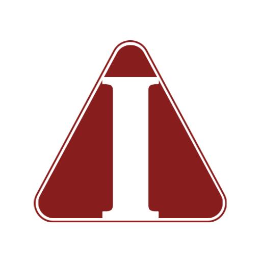 Bold Red Triangle Featuring the Letter I in Alphabet Logo Template