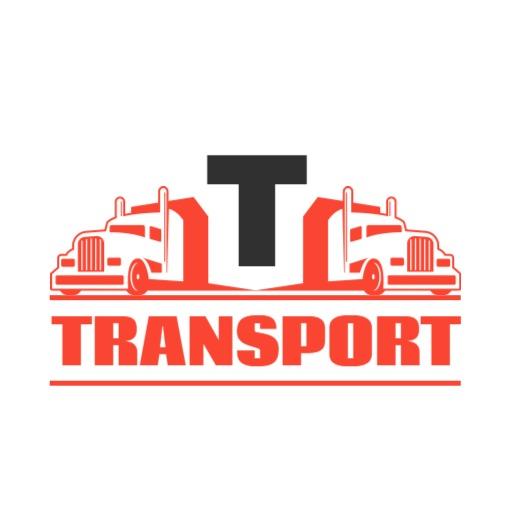 Bold Red Trucks Design Illustrating Efficient Transport Logo Template