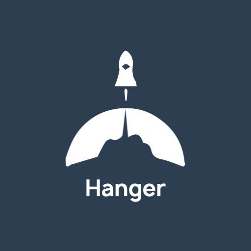 Bold Rocket Launching from a Mountain Hanger Logo Template
