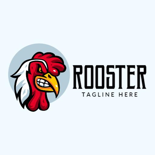 Bold Rooster Mascot Design as a Unique Business Logo Template