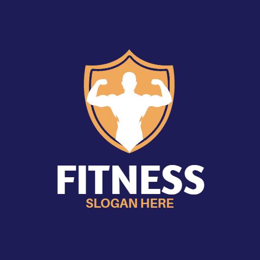 Bold Shield Design Signifying Strength in Fitness Logo Template