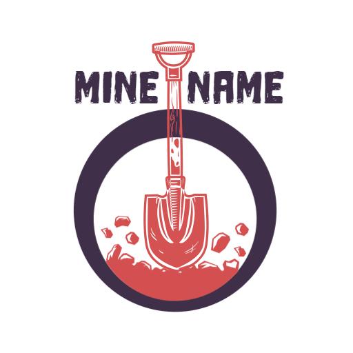 Bold Shovel Breaking Ground in a Mining Operation Logo Template