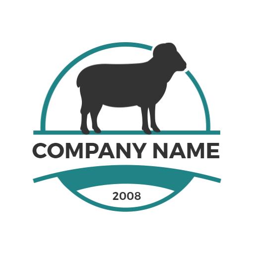 Bold Silhouette of Sheep Symbolizing Agriculture and Farming Logo Template