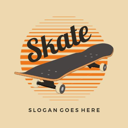 Bold Skateboard Design with Energetic Urban Vibe Logo Template