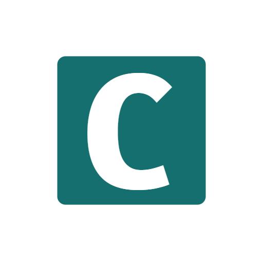 Bold Teal Letter C Design for Educational Alphabet Logo Template