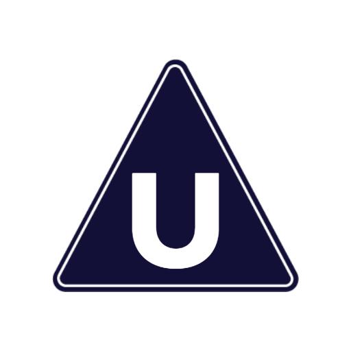 Bold Triangular Design Featuring Letter U Alphabet Logo Template