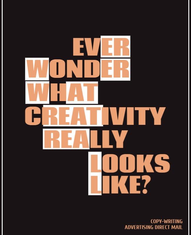 Bold Typography Creative Advertising Poster Template