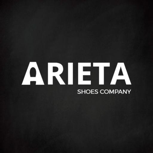Bold Typography Design Featuring ARIETA Shoes Company Logo Template