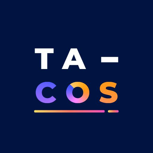 Bold Typography Featuring Colorful Tacos Culinary Logo Template