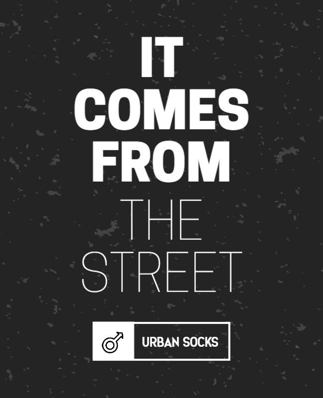 Bold Typography Urban Streetwear Fashion Poster Template
