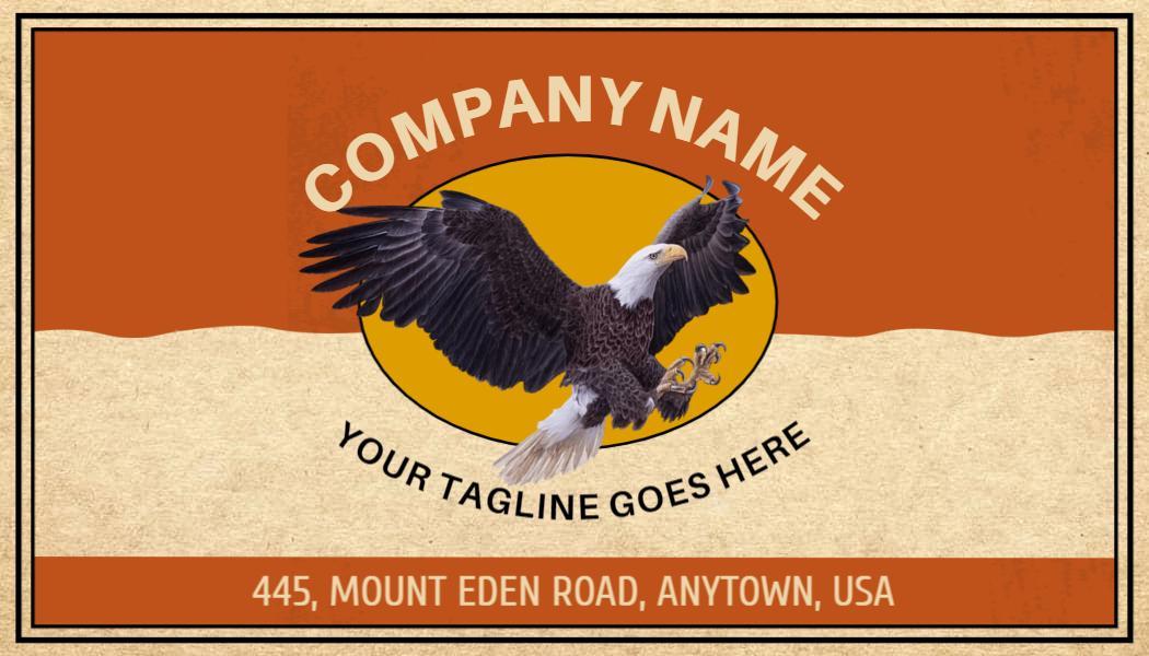 Bold Vintage Eagle Illustration Business Card Template