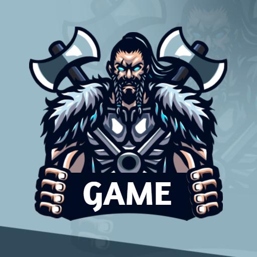 Bold Warrior Character Design with Axe for Esports Logo Template