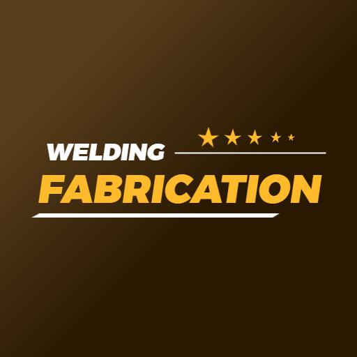 Bold Welding Fabrication Design on Dark Background Logo Template