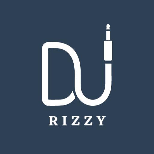 Bold White DJ Logo Featuring Modern Audio Elements Template
